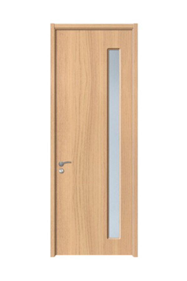 GY-P080 Modern Style MDF PVC Interior Wood Door with Glass