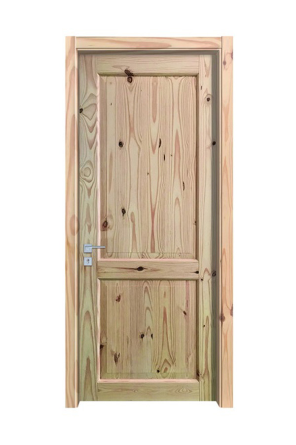 GY-PW02 American Style Solid Wood 2-Panel Knotty Interior Door